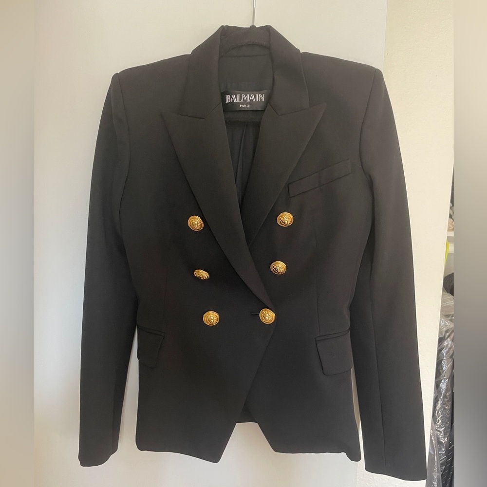 Balmain Black Blazer with Gold Buttons / 38 m - Picture 7 of 14